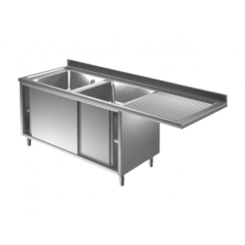 Spülschrank 2 Becken Links 1600x700x850mm