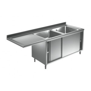 Spülschrank 2 Becken Rechts 1800x700x850mm