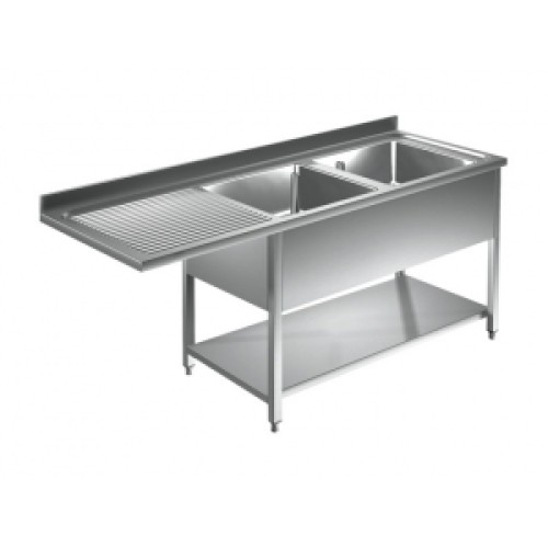 Spüle 2 Becken Rechts 1800x600x850mm