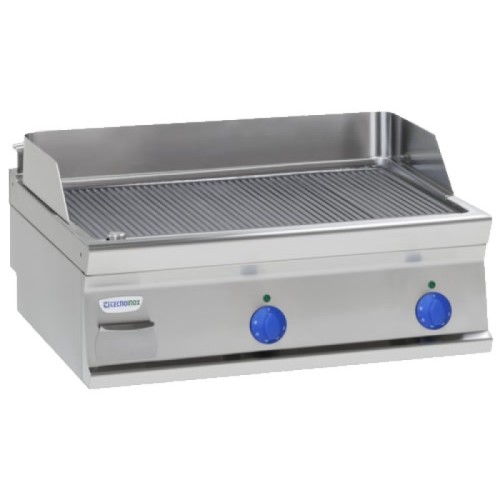TECNOINOX Elektro-Tischgrillplatte FTRR8E7 Gerillt 800x700x280mm