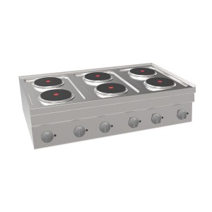 TECNOINOX Elektroherd PC105E/6/2-Tischgerät 1050x600x300mm