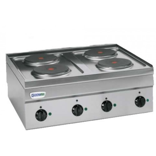 TECNOINOX Elektroherd PC70E/6/0-Tischgerät 700x600x300mm 