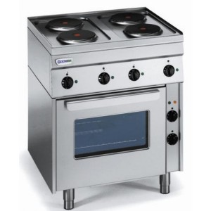 TECNOINOX Elektroherd mit 1/1 Umluftbackofen PF70E/6/0 700x600x850mm