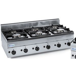 TECNOINOX Gasherd PC105G/6 mit 6 Brenner Tischgerät 1050x600x300