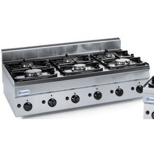 TECNOINOX Gasherd PC105G/6 mit 6 Brenner Tischgerät 1050x600x300