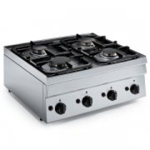 TECNOINOX Gasherd PC70G/6 mit 2 Brenner Tischgerät 700x600x300mm