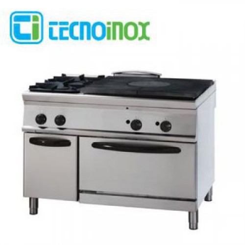 TECNOINOX Gasherd PFPG12GG9 mit 2 Brenner, Großkochfeld und Gas