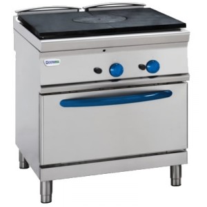 TECNOINOX Gasherd PPF8GG9 mit Großkochfeld und Gas Backofen