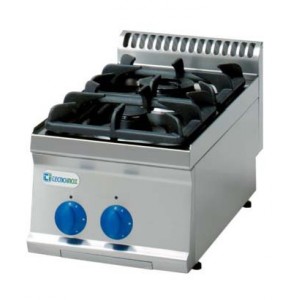 TECNOINOX Gasherd PC35G/7 mit 2 Brenner Tischgerät 350x700x300mm