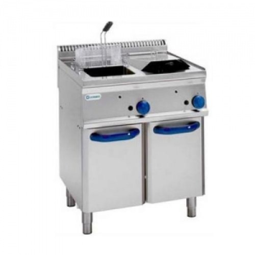 TECNOINOX Elektro-Stand-Friteuse FRS70E7- 2 x 14 Liter 700x700x3