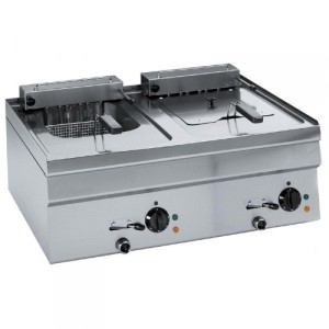 TECNOINOX Elektro-Tisch-Friteuse FR70E7- 2 x 8Liter 700x700x280m