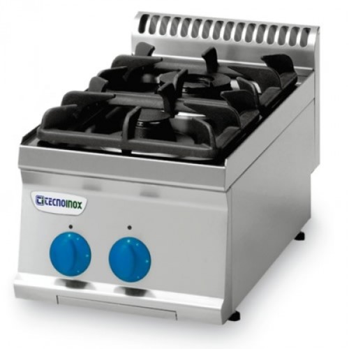 TECNOINOX Gasherd PCG4G/7 mit 2 Brenner Tischgerät 400x700x280mm