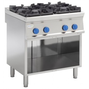 GAS-Herde mit offenem Unterbau