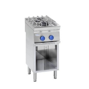 TECNOINOX Gasherd PC4FG7 2 Brenner und Offenem Unterbau 400x700x900mm