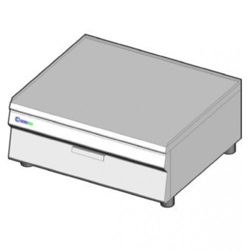 Neutralelement mit 2/1 GN Schublade Edelstahl Maße: 700x600x300 mm
