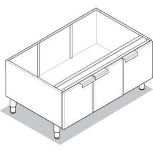 Neutralelement mit Tür Unterbau Edelstahl Maße: 1050x575x600 mm Neutralelement mit Tür Unterbau Edelstahl Maße: 1050x575x600 mm