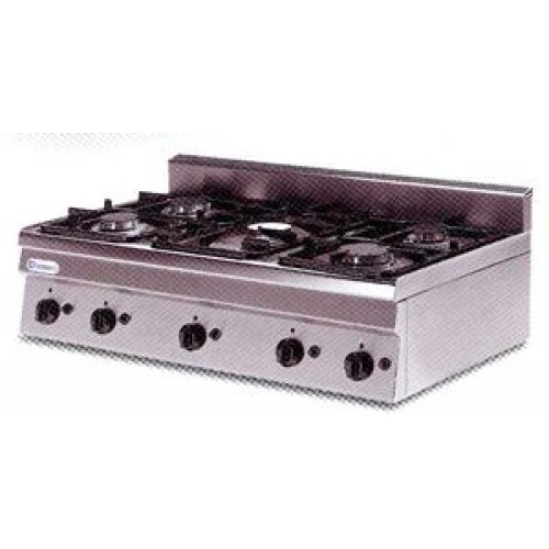 Tecnoinox Gasherd mit 5 Brennern Tischgerät 1050x650x280mm Tecnoinox Gasherd mit 5 Brennern Tischgerät 1050x650x280mm