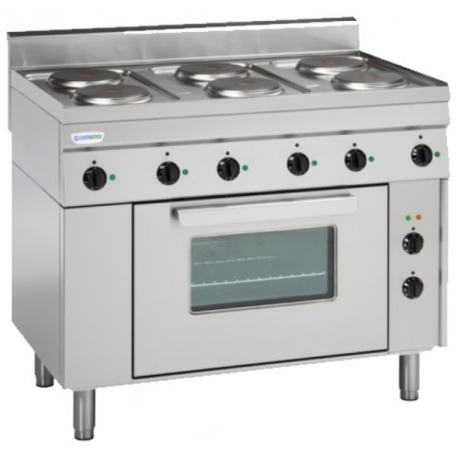 TECNOINOX Elektroherd PFL105E/2 mit Umluft-Backofen und 6 Runde TECNOINOX Elektroherd PFL105E/2 mit Umluft-Backofen und 6 Runde