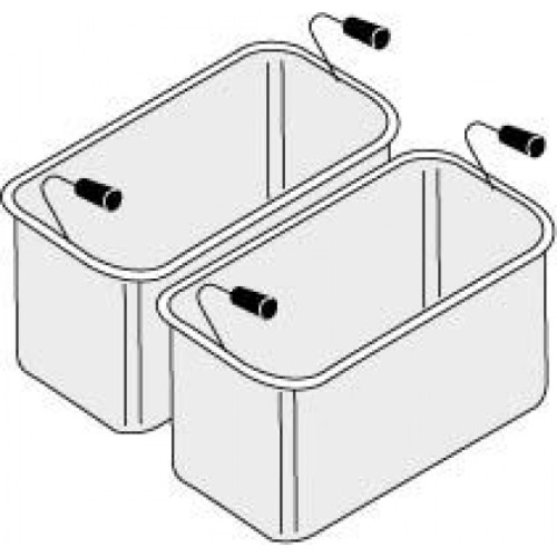 Korbset 2 x GN 1/3 für Nudelkocher 290x145x200mm