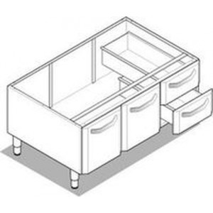 Neutralelement mit Tür u. Schubladen Unterbau Edelstahl Maße: 10 Neutralelement mit Tür u. Schubladen Unterbau Edelstahl Maße: 10