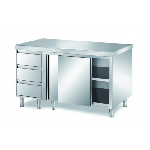 Arbeitsschrank 3 x Schubladen GN 1/1/ 1800x700x850mm Arbeitsschrank 3 x Schubladen GN 1/1/ 1800x700x850mm