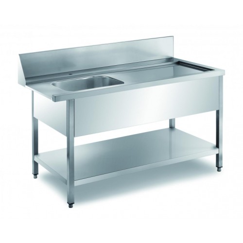 Spülmaschineneintrittstisch mit Spülbecken 1000x700x850mm Spülmaschineneintrittstisch mit Spülbecken 1000x700x850mm
