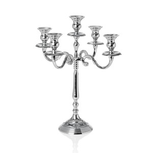 WAS Kandelaber 5-flammig Protukthöhe:30cm hochglanzpoliert Aluminium