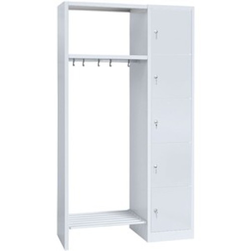 Garderobe, 1 Abteil, 5 Fächer rechts