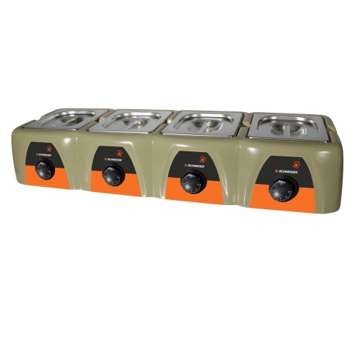 Schneider Schokoladen-Temperiergerät 4 x 1,5 l inkl. Edelstahlbehälter und Deckel 