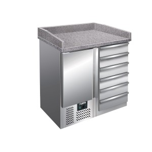 Pizzatisch, 1 Tür+ 6 Schubladen, Modell PZ 4001 Pizzatisch, 1 Tür+ 6 Schubladen, Modell PZ 4001
