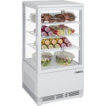 Saro Mini-Umluftkühlvitrine, 68 L, Modell SC 70 weiß