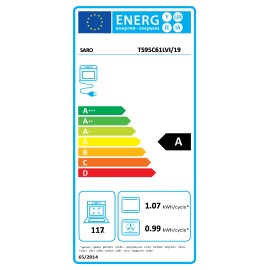 Saro Multifunktionsherd Gas/Elekt., TS95C61LVI bordeaux