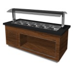 Saro Salatbar, 5x 1/1 GN, PREMIUM LINE SB-K200 Walnuss