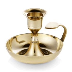 WAS Kerzenhalter mit Griff, Protukthöhe 7 cm, Messing WAS Kerzenhalter mit Griff, Protukthöhe 7 cm, Messing