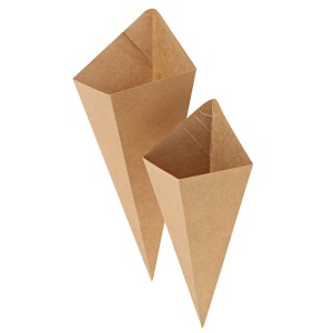 Bio Pommes-Spitztüten aus Kraftpapier/PE, FSC®-Mix von NatureStar Bio Pommes-Spitztüten aus Kraftpapier/PE, FSC®-Mix von NatureStar