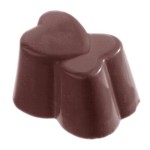 Schneider Schokoladen-Form Doppelherz 30 x 22 x 20 mm 3 x 9 Stück