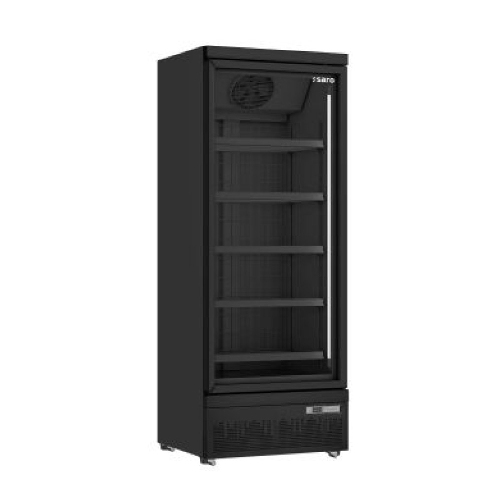 Saro Tiefkühlschrank, Glastür, Modell GTK 560 - schwarz