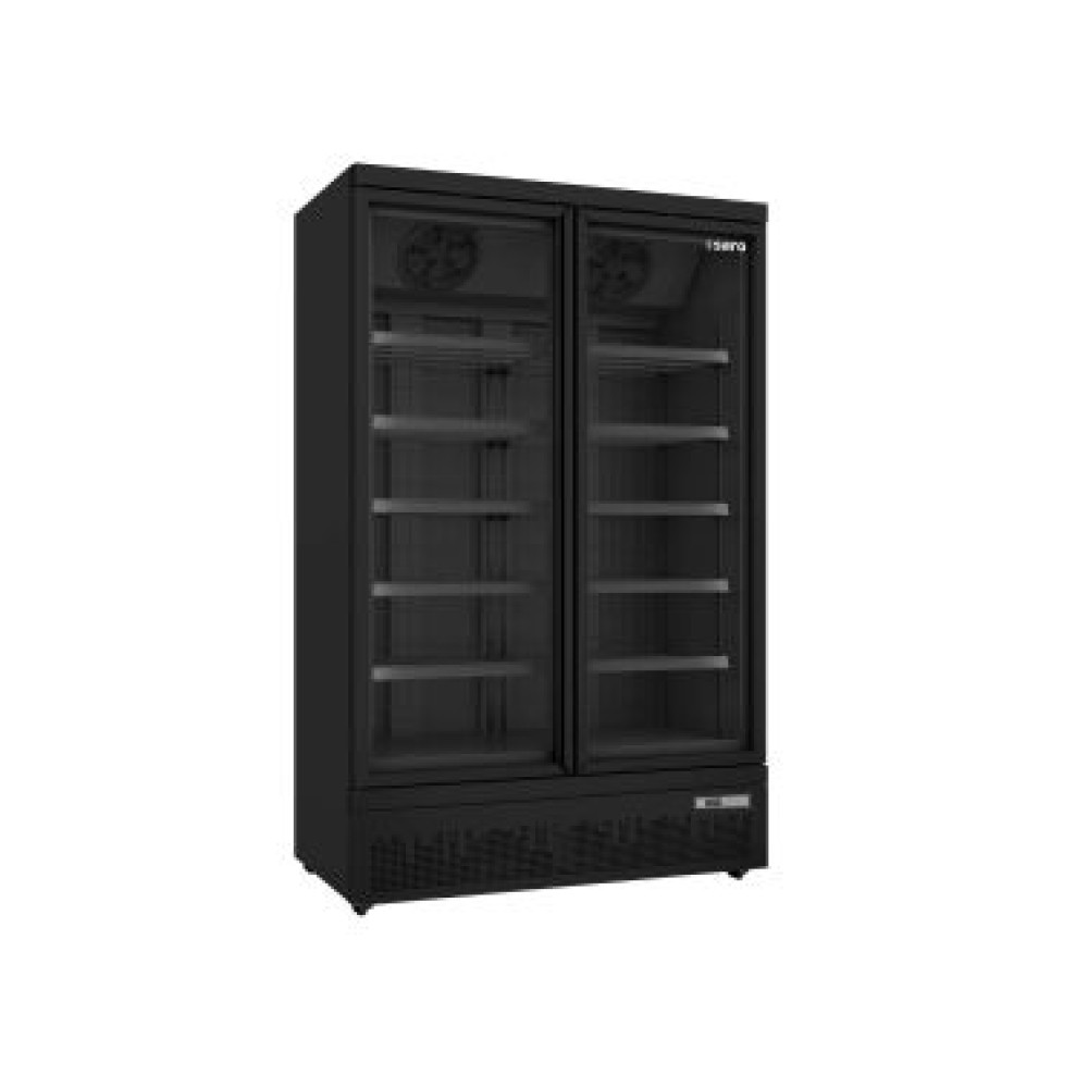 Saro Tiefkühlschrank, 2 Glastür., GTK 930 PRO - schwarz
