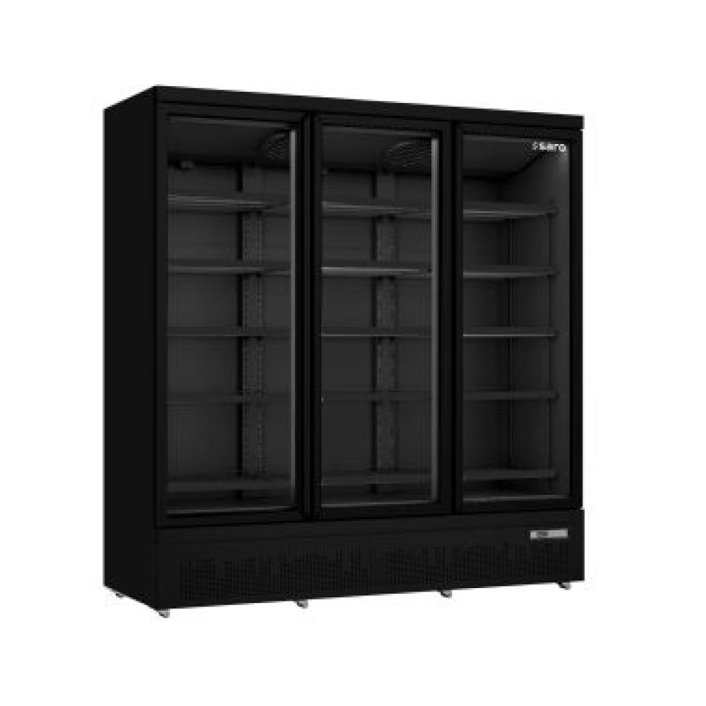 Saro Tiefkühlschrank, 3 Glastüren, GTK 1480 S - schwarz