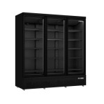 Saro Tiefkühlschrank, 3 Glastüren, GTK 1480 S - schwarz