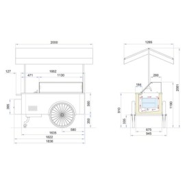 ISA Speiseeiswagen CARRETTINO WEISS 