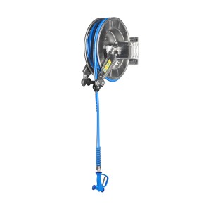 SARO Schlauchhaspel + Schlauch (10m) + Pistole, Modell HENNINK