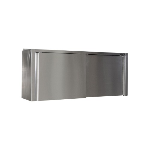 Saro Wandschrank mit Schiebetüren 120cm breit Edelstahl | 60 x 120 x 40cm