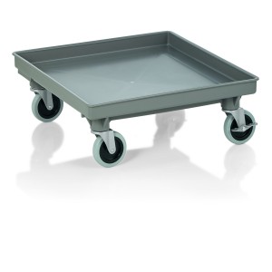 Transportwagen 53 x 53 cm Edelstahl/Polypropylen