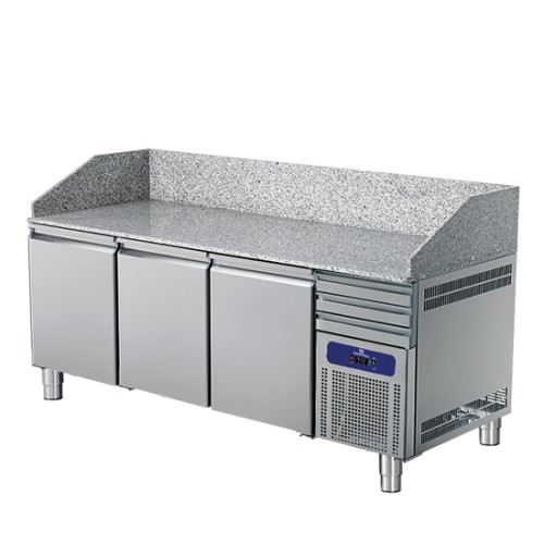 Pizzatisch 3 Türen 3 Schubladen B2150 x T800 x H1080 mm
