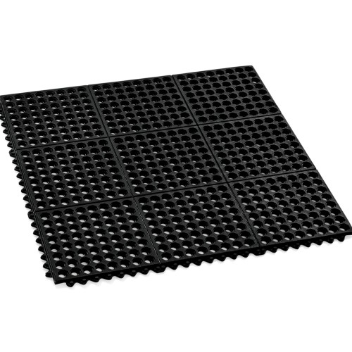 WAS Fusbodenmatte system Gummi perforiert 915x915x120mm WAS Fusbodenmatte system Gummi perforiert 915x915x120mm