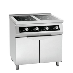 Bartscher 4-Felder Induktionsherd GU - Standgerät Tiefe 700 mm 