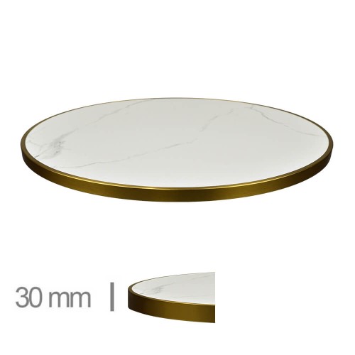 Tischplatte – Faux Marmor  3 Cm Dick Ø70cm