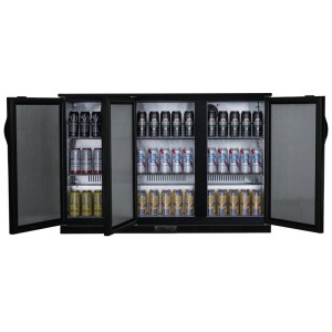Polar Serie 85 Höhe G Barkühlschrank mit verdeckter Tür Kapazität: 320L | 3 Klapptür | Schwarz Polar Serie 85 Höhe G Barkühlschrank mit verdeckter Tür Kapazität: 320L | 3 Klapptür | Schwarz