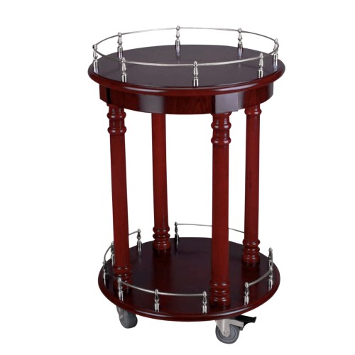 Getränke Servierwagen Holz  rund 